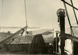 A borda da barreira rompendo quatro milhas ao sul de Hut Point, c1908, 1909 de Unbekannt