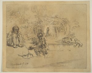 Os banhistas, 1651. de Unbekannt