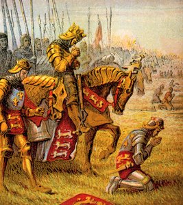 A Batalha de Agincourt, 1415, c1850 de Unbekannt