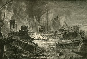 A Batalha de Actium, 1890. de Unbekannt