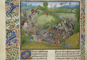 A Batalha de Aljubarrota em 14 de agosto de 1385, ca 1470-1475. de Unbekannt
