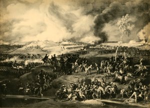 A Batalha de Borodino, 7 de setembro de 1812, 1921. de Unbekannt