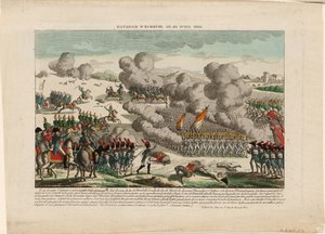 A Batalha de Eggmühl em 22 de abril de 1809, ca 1809 de Unbekannt