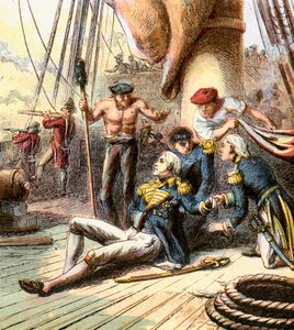 A Batalha de Trafalgar, 1805, c1850s de Unbekannt