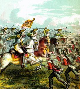 A Batalha de Waterloo, 1815, c1850s de Unbekannt
