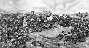 A Batalha de Waterloo, travada em 18 de junho de 1815, 1910 de Unbekannt