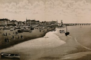 A praia, Yarmouth, c1880. de Unbekannt