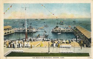 A praia de Marianao, Havana, Cuba, c1910 de Unbekannt