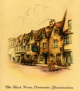 O cavalo preto, Cirencester, Gloucestershire, 1936. de Unbekannt