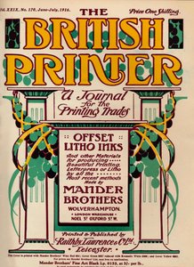 The British Printer - anúncio, 1916 de Unbekannt