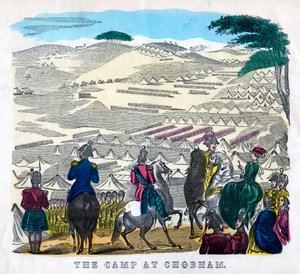 O acampamento em Chobham, século XIX de Unbekannt