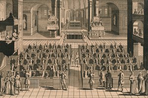 A celebração do Auto-Da-Fee ou ato de fé na Inquisição, 1769 de Unbekannt