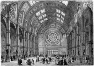 O salão central, Alexandra Palace, Londres, 1875 de Unbekannt