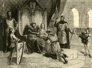 A Cerimônia do Serviço Feudal, séculos c9-10, 1890. de Unbekannt
