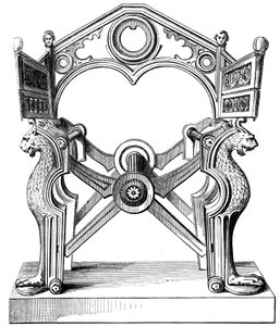 A Cadeira de Dagobert, século VII, 1849 de Unbekannt