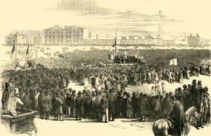 A Reunião de Cartistas sobre Kennington Common, 1848, c1878. de Unbekannt