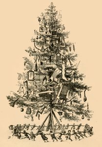As crianças dançaram alegremente em torno da árvore, 1882. de Unbekannt
