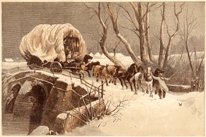 A carroça de Natal, 1866 de Unbekannt