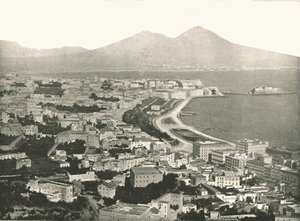 A cidade, baía e Vesúvio, Nápoles, Itália, 1895. de Unbekannt