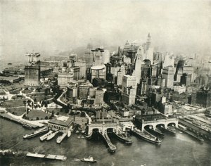 A cidade de Nova York, vista do ar, 1936. de Unbekannt