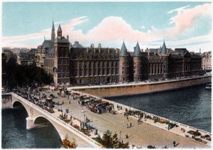 A Conciergerie e o Pont Neuf, Paris, c1900 de Unbekannt