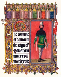 O traje de um homem no reinado de Eduardo III, c1353 de Unbekannt
