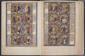 A criação. Bíblia moralizada Codex Vindobonensis 2554, ca 1250 de Unbekannt