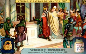 A coroação de Carlos Magno em Roma 800, c1900 de Unbekannt
