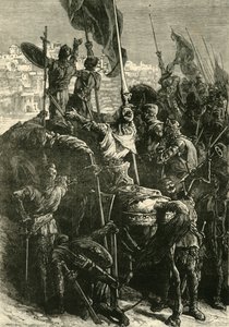 Os cruzados antes de Jerusalém, 1099, 1890. de Unbekannt