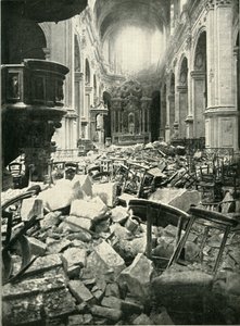 Os danos causados à Catedral de Cambrai, 1919. de Unbekannt