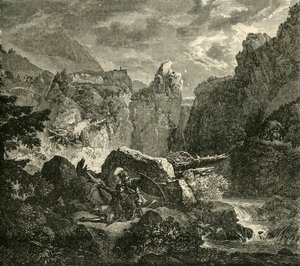 A morte de Roland em Roncesvalles, 778AD, 1890. de Unbekannt