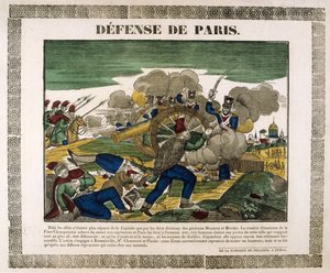A defesa de Paris, 1814, século XIX de Unbekannt