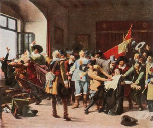 A Defenestration de Praga, 23 de maio de 1618, 1936. de Unbekannt