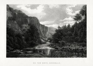 A pomba, Dovedale, Derbyshire, 1896 de Unbekannt