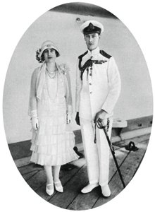 O Duque e a Duquesa de York a bordo do HMS Renown, Malta, 1927, 1937 de Unbekannt