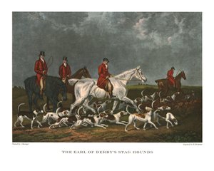 O conde de Derbys Stag Hounds, início do século XIX, c1955. de Unbekannt