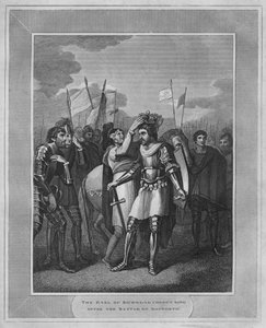 O conde de Richmond foi escolhido rei após a batalha de Bosworth, 1838 de Unbekannt