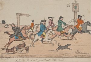 A Caçada de Páscoa na Floresta Epping, Plate Second, ca. 1810. de Unbekannt