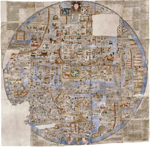 O mapa de Ebstorf, c. 1300 de Unbekannt