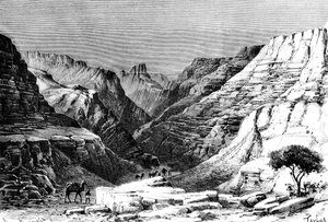 O Egueri Gorge, Norte da África de 1895 de Unbekannt
