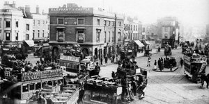 O elefante e o castelo durante o tempo do bonde, Londres, 1926-1927 de Unbekannt