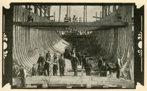 O navio inglês, Discovery, On The Stocks, 1901. de Unbekannt