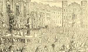 A execução de Charles I. em Whitehall, 30 de janeiro de 1649, c30. de Unbekannt