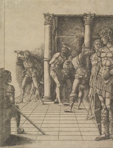 A Flagelação, com o Pavimento, ca. 1475-80. de Unbekannt