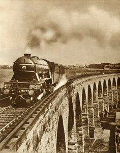 The Flying Scotsman ... corre sem parar entre Kings Cross e Newcastle, 11 de julho de 1927, 1935. de Unbekannt
