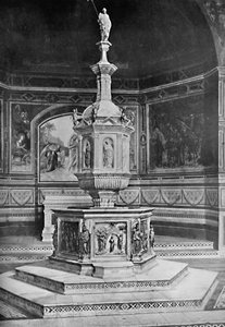A fonte na igreja de San Giovanni, Siena, 1903 de Unbekannt