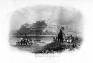 A fortaleza de Chunar, Índia, século XIX de Unbekannt