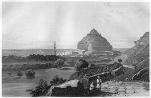 A fortaleza de Dowlatabad no planalto de Deccan, Índia, c1860 de Unbekannt