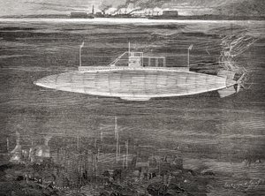 O submarino da marinha francesa Gustave Zédé, que foi lançado em 1900. de Unbekannt
