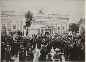 O funeral de Anton Chekhov no cemitério Novodevichy, 22 de julho de 1904, 1904 de Unbekannt